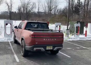 rivian Tesla supercharger network