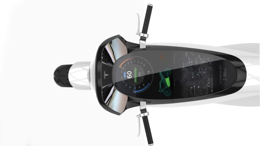 Tesla electric motorcycle model m digital console