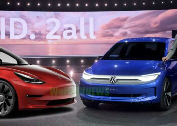 vw id.2all vs Tesla model 3