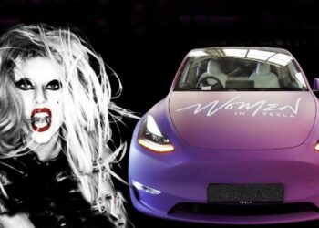 Tesla Model Y Light Show on Born This Way by Lady Gaga