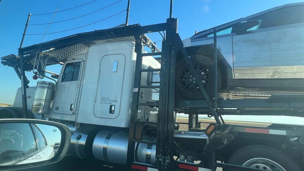 Tesla cybertruck shipment california