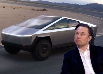 elon musk test drive Tesla cybertruck performance version