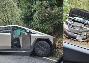First-ever Tesla cybertruck accident minor damage