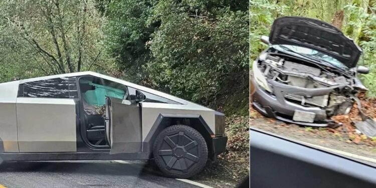 First-ever Tesla cybertruck accident minor damage