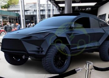 Tesla CyberY Cybertruck-inspired modification