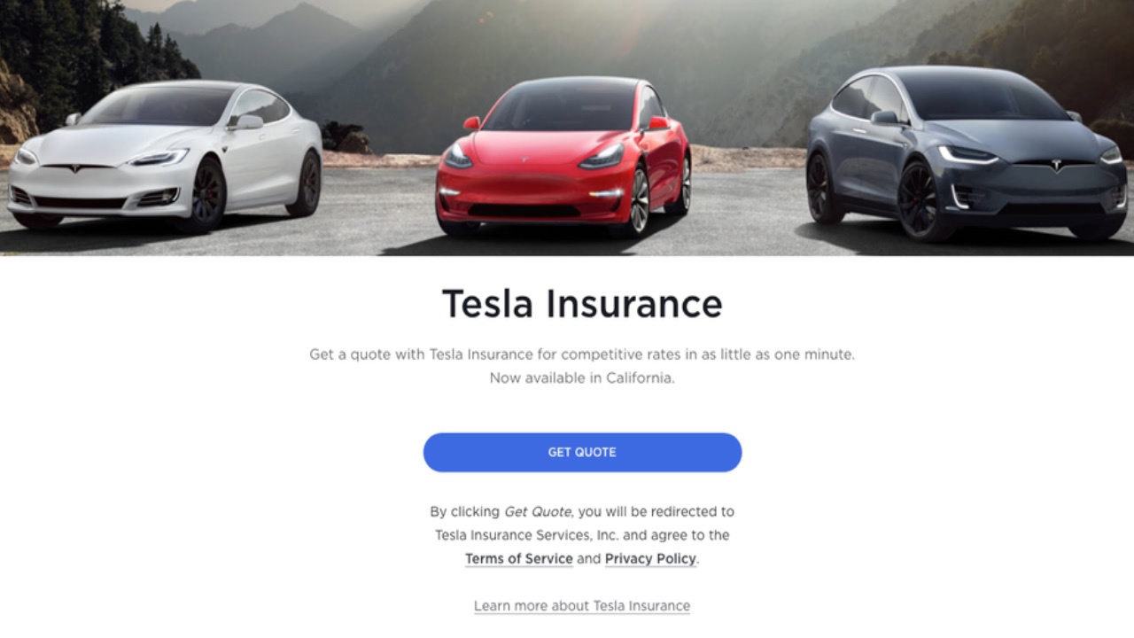 Tesla Insurance Website