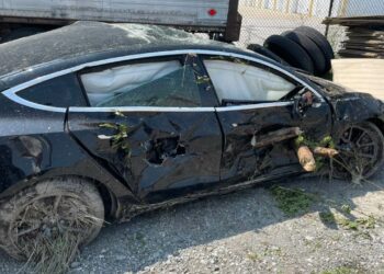 Tesla major accident use