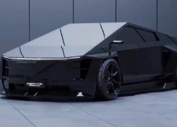 Low-Rider Tesla Cybertruck