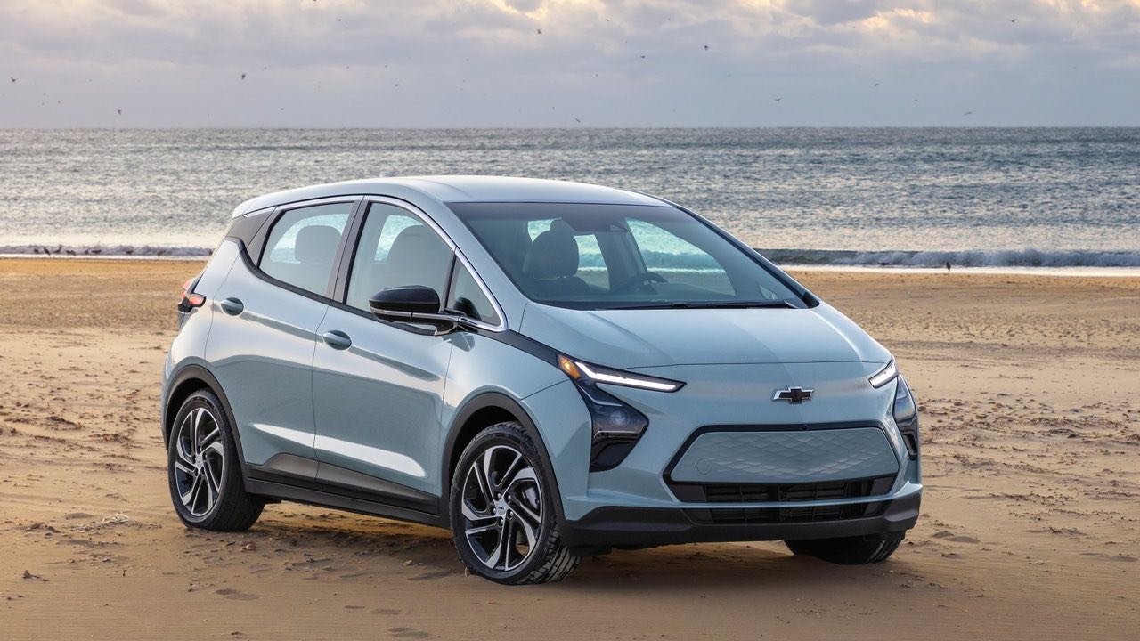 Best Electric Cars in the USA - Chevrolet Bolt EV Front Three Quarters