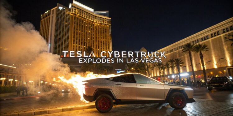 Tesla Cybertruck Explosion Trump Hotel Las Vegas